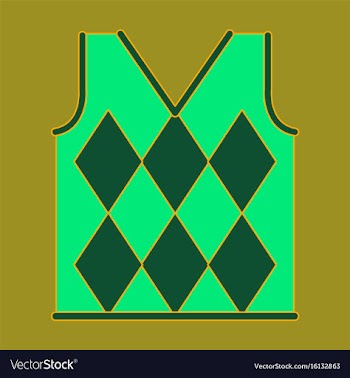 Icon in flat design golf vest vector image
