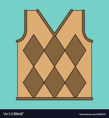Icon in flat design golf vest vector image