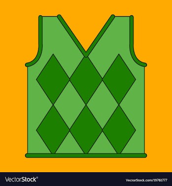 Icon in flat design golf vest vector image