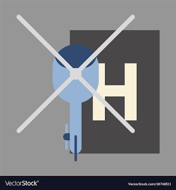 Icon in flat design helicopter landing vector image
