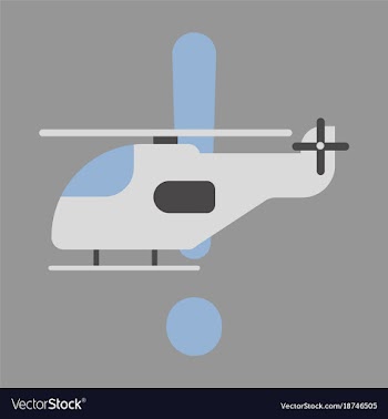 Icon in flat design helicopter vector image