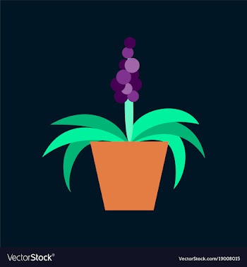 Icon in flat design hyacinth vector image