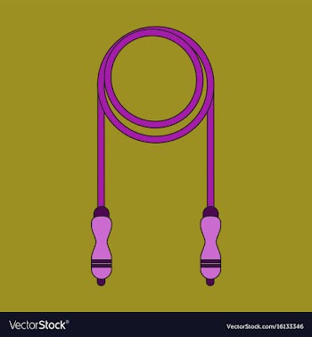 Icon in flat design jump rope vector image