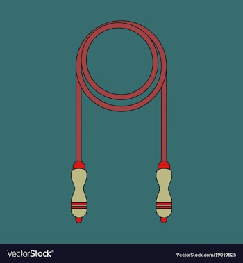 Icon in flat design jump rope vector image
