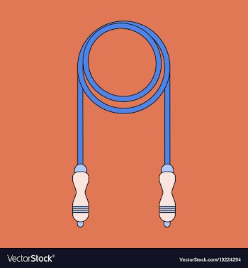 Icon in flat design jump rope vector image