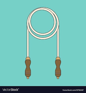Icon in flat design jump rope vector image