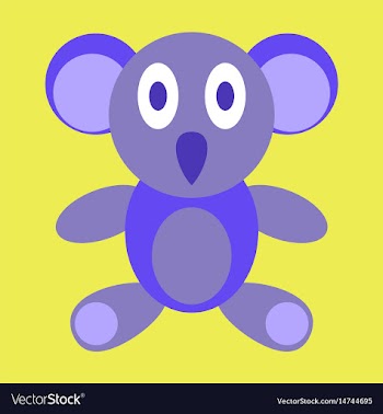 Icon in flat design koala toy vector image