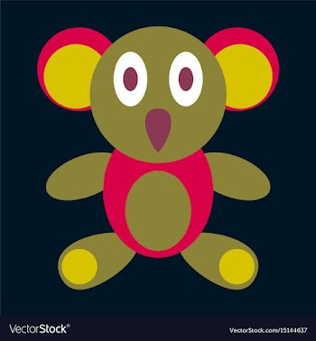 Icon in flat design koala toy vector image