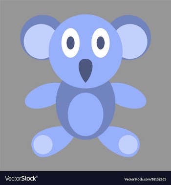 Icon in flat design koala toy vector image