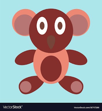 Icon in flat design koala toy vector image