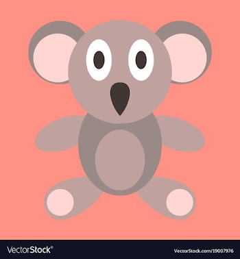 Icon in flat design koala toy vector image