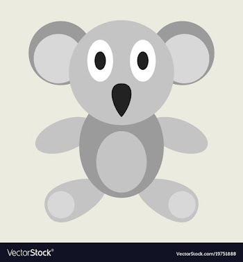 Icon in flat design koala toy vector image