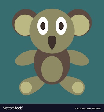 Icon in flat design koala toy vector image