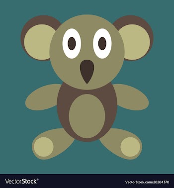 Icon in flat design koala toy vector image