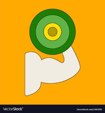 Icon in flat design logo bicep vector image
