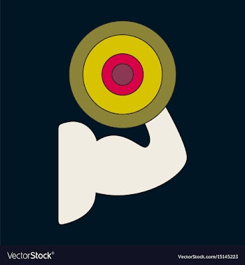 Icon in flat design logo bicep vector image