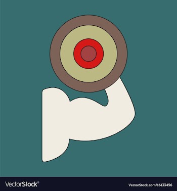 Icon in flat design logo bicep vector image
