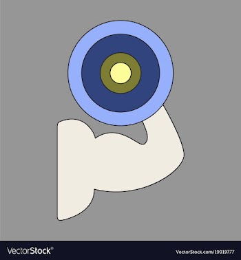 Icon in flat design logo bicep vector image