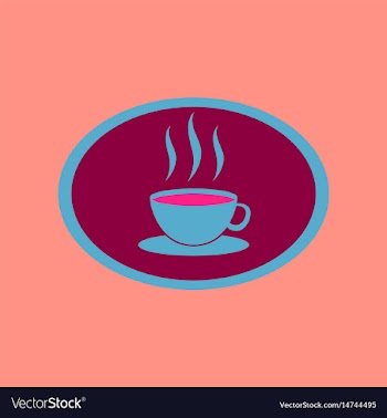 Icon in flat design logo coffee cup vector image