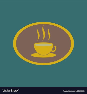 Icon in flat design logo coffee cup vector image
