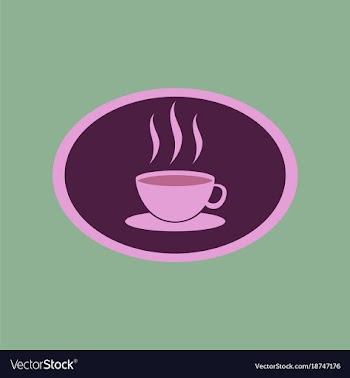 Icon in flat design logo coffee cup vector image