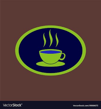 Icon in flat design logo coffee cup vector image
