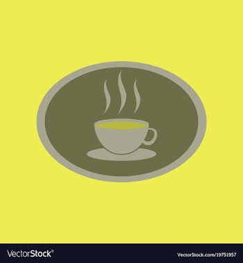 Icon in flat design logo coffee cup vector image