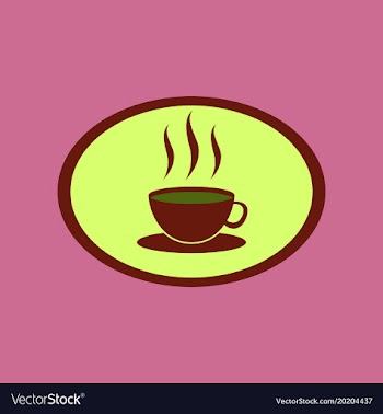 Icon in flat design logo coffee cup vector image
