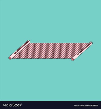 Icon in flat design mat for fitness vector image