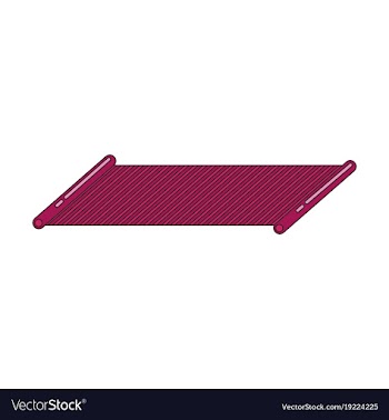 Icon in flat design mat for fitness vector image