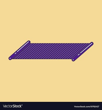 Icon in flat design mat for fitness vector image