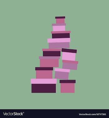 Icon in flat design mountain of boxes vector image
