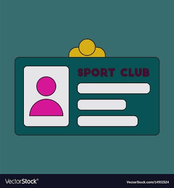 Icon in flat design personal card sports club vector image