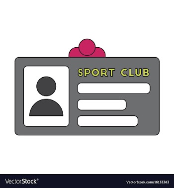 Icon in flat design personal card sports club vector image