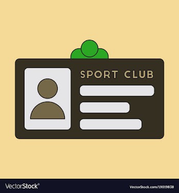 Icon in flat design personal card sports club vector image