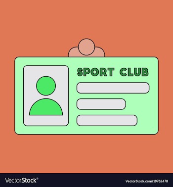 Icon in flat design personal card sports club vector image