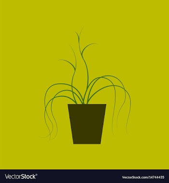 Icon in flat design plant in a pot vector image