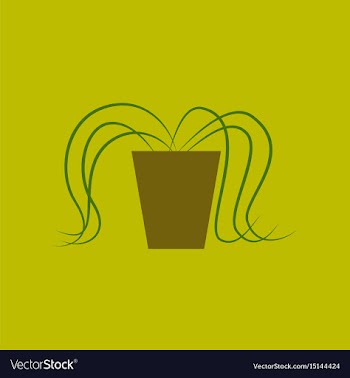 Icon in flat design plant in a pot vector image