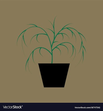 Icon in flat design plant in a pot vector image