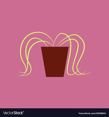 Icon in flat design plant in a pot vector image