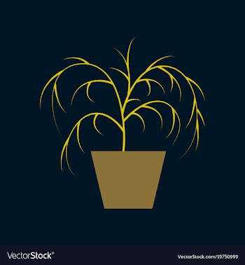 Icon in flat design plant in a pot vector image