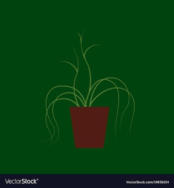 Icon in flat design plant in a pot vector image