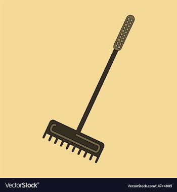 Icon in flat design rake vector image