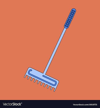 Icon in flat design rake vector image
