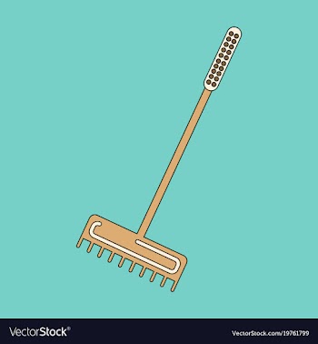 Icon in flat design rake vector image