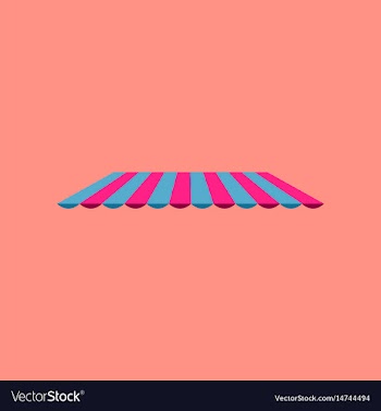 Icon in flat design roof awning vector image