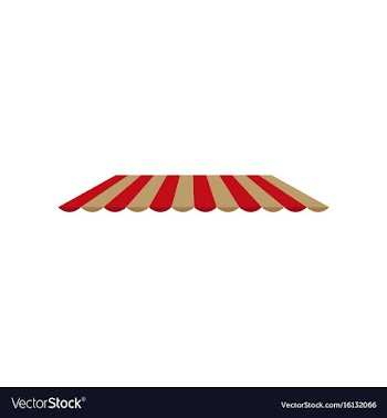 Icon in flat design roof awning vector image