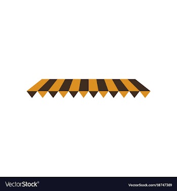 Icon in flat design roof awning vector image