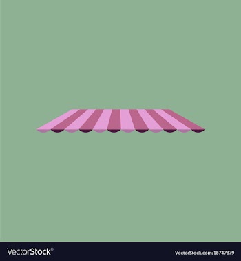 Icon in flat design roof awning vector image