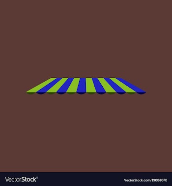 Icon in flat design roof awning vector image
